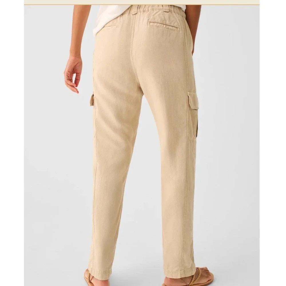 FAHERTY Arlie Cargo Pants In Safari Size Medium‎
